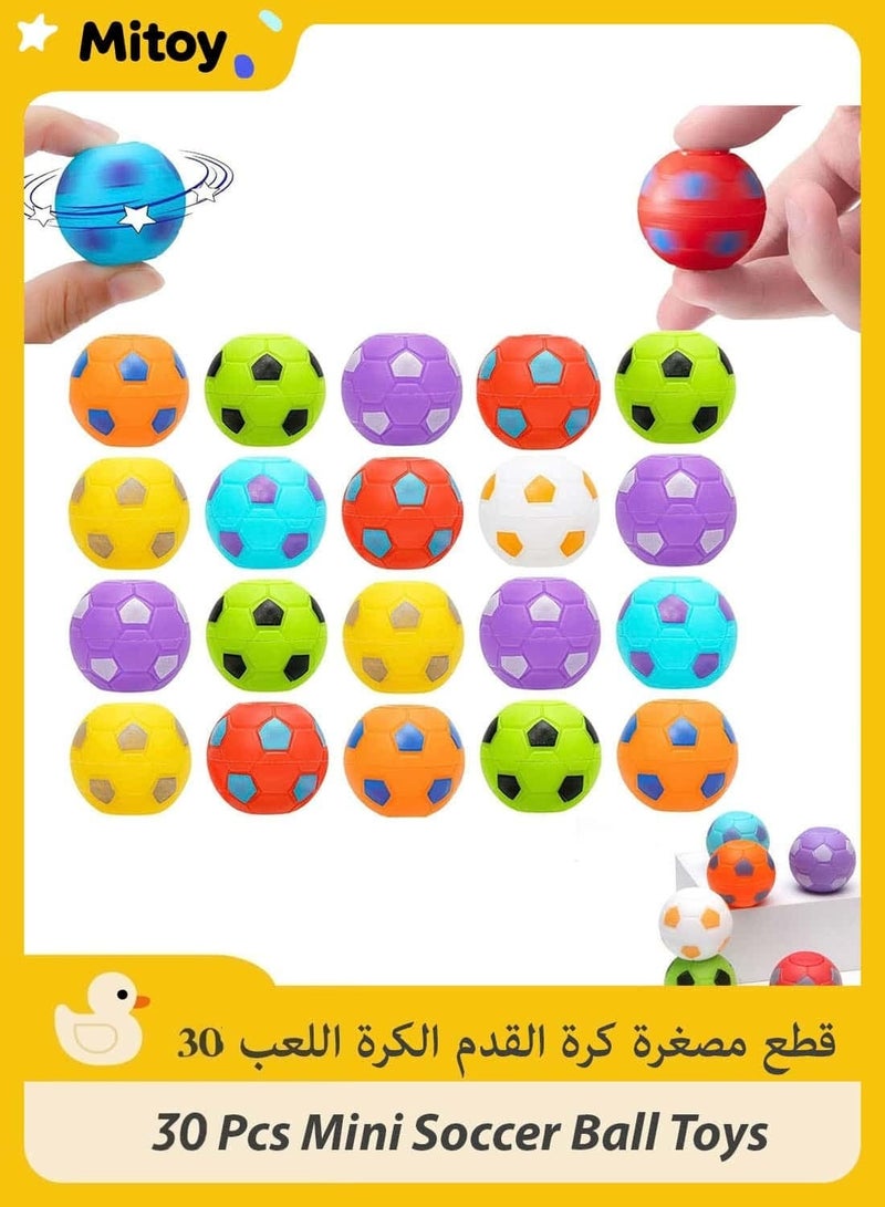 ميتوي 30 قطعة تململ سبينر كرات كرة القدم كرة القدم حزب الحسنات للأطفال الجيد حقيبة ستوفير ، تدوير كرة القدم فنجر الإجهاد كرات لكرة القدم حزب الحسنات - Image 1